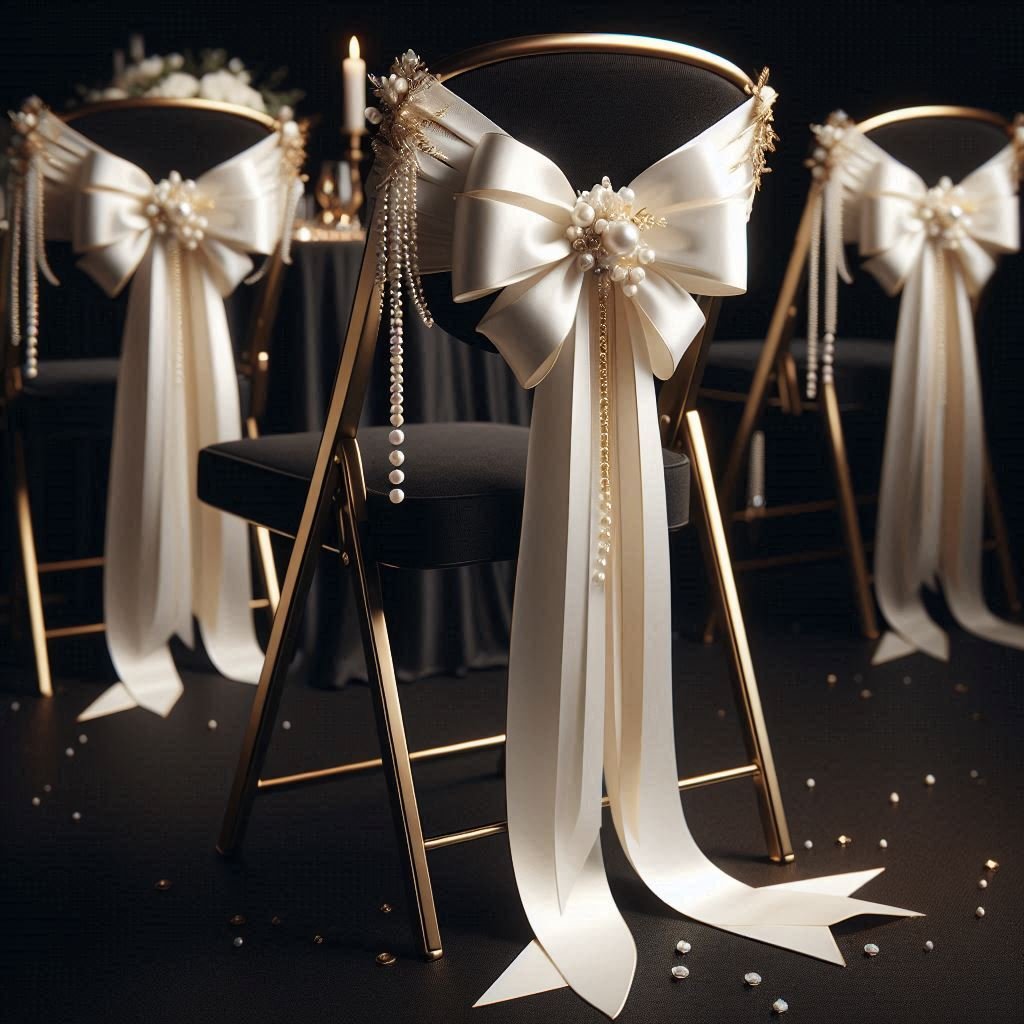 How to Decorate Folding Chairs for a Wedding