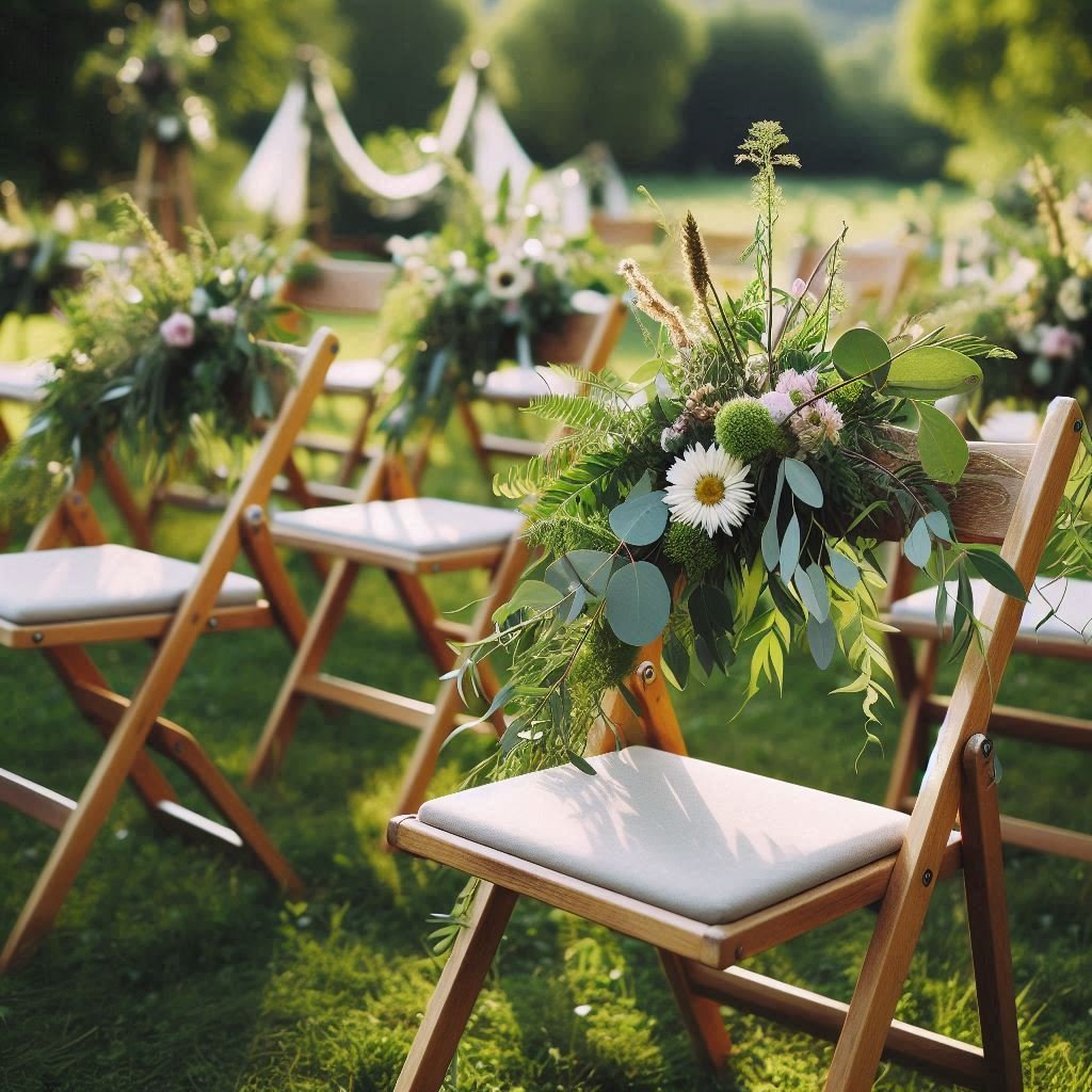 How to Decorate Folding Chairs for a Wedding