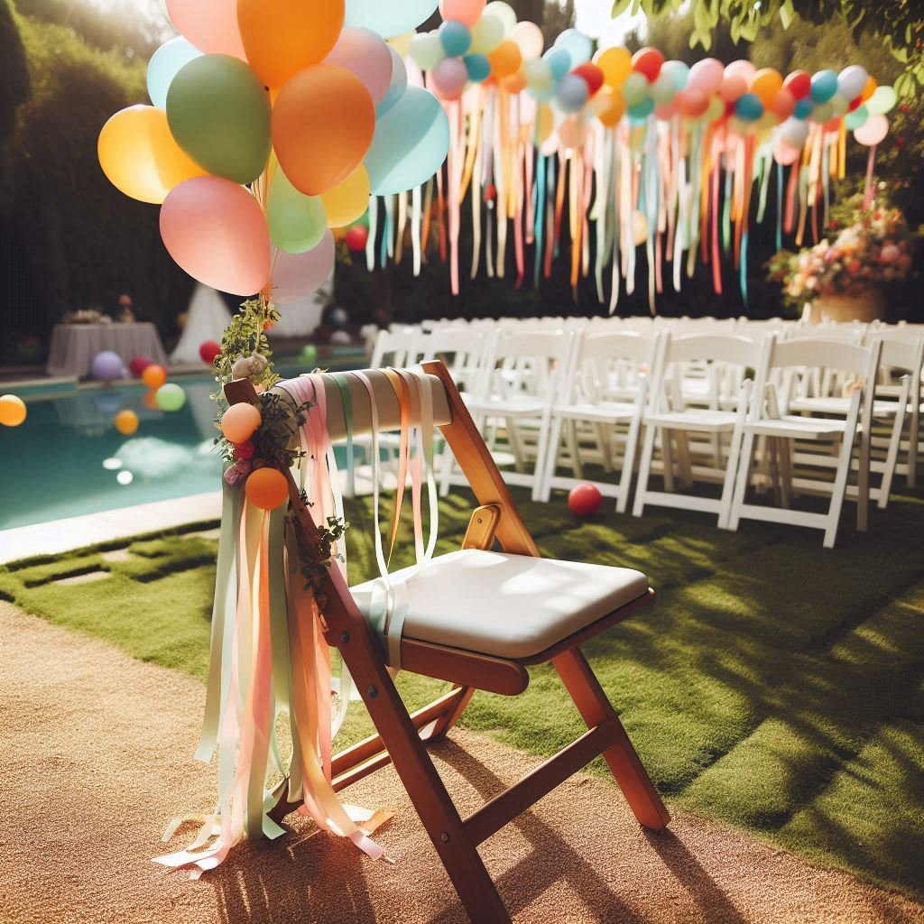 How to Decorate Folding Chairs for a Wedding