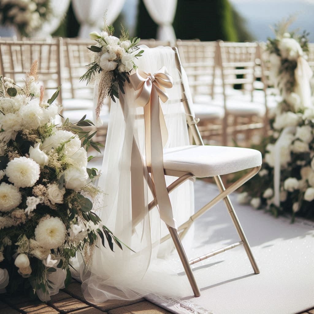 How to Decorate Folding Chairs for a Wedding