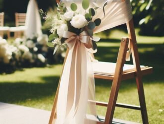 How to Decorate Folding Chairs for a Wedding