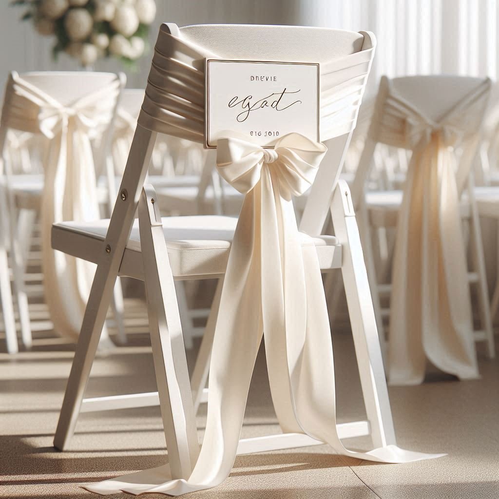 How to Decorate Folding Chairs for a Wedding