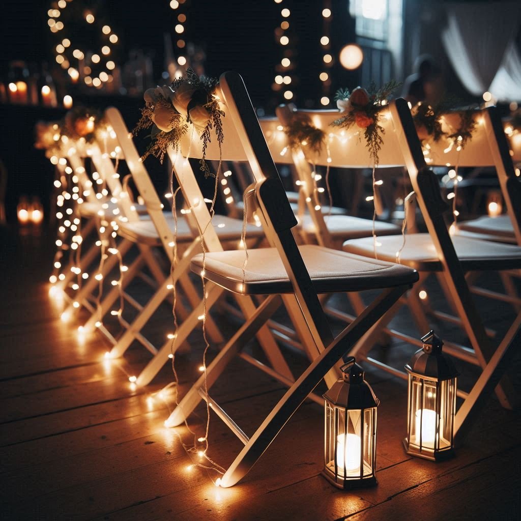 How to Decorate Folding Chairs for a Wedding