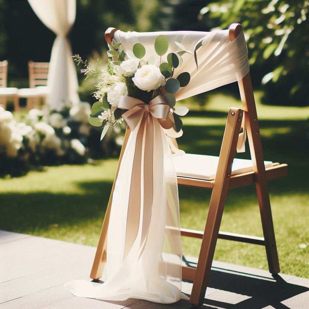 How to Decorate Folding Chairs for a Wedding