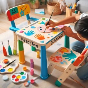 How to Paint Children's Table and Chairs