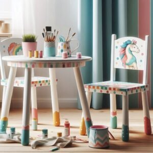 How to Paint Children's Table and Chairs