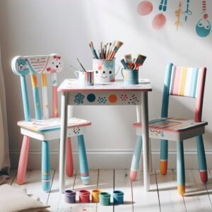 How to Paint Children's Table and Chairs