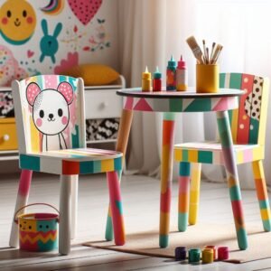 How to Paint Children's Table and Chairs