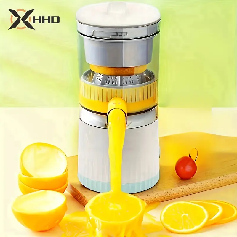 HHD Portable USB Juicer - Versatile Citrus & Fruit Squeezer with Efficient Pulp Separation, Durable ABS Material, Rechargeable Battery, Perfect for Fresh Orange Juice - Ideal Kitchen Gadget